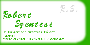 robert szentesi business card