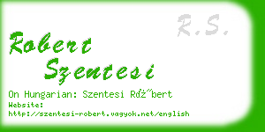 robert szentesi business card